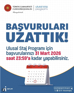 Ulusal Staj Programı 2026 Başvuruları Uzatıldı!
